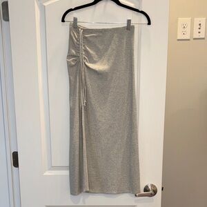 Aerie Light Gray Pencil Skirt